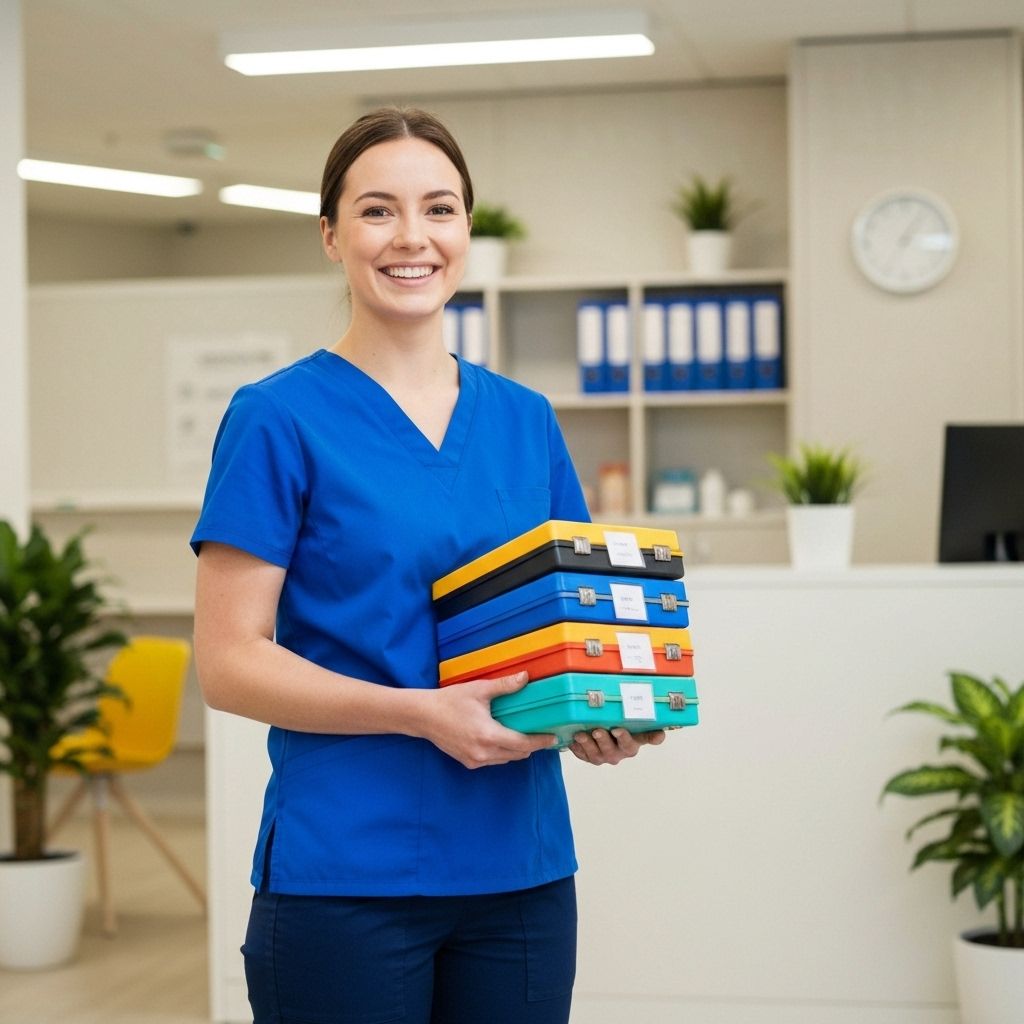 Nurse with color-coded DailyEase cases